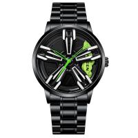 Hommes montre-bracelet, acier inoxydable, avec Cuir synthétique & verre & fer, Rond, Placage, styles différents pour le choix & pour homme & imperméable & lumineux, plus de couleurs à choisir, 260x44x12mm, Vendu par PC