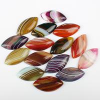 Agat-Cabochon, Agate, Oval, Unisex, blandede farver, 20x40x6mm, Solgt af PC