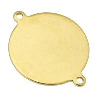 RVS Verbinder, Roestvrij staal, gold plated, 25x20x1mm, Gat:Ca 1mm, Verkocht door PC