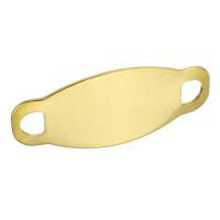 Edelstahl Schmuckverbinder, goldfarben plattiert, 42x18x2mm, Bohrung:ca. 5mm, verkauft von PC