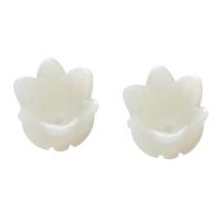 Shell Bead Cap Flower white Approx 1mm Sold By PC