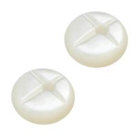 coquille goutte, blanc, 9x9x4mm, Trou:Environ 2mm, Vendu par PC