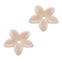 Shell Bead Cap, Flower, lyserød, 10.50x10x2mm, Hole:Ca. 1mm, Solgt af PC