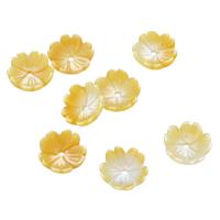 Shell Bead Cap, Flower, gul, 8.50x8.50x3mm, Hole:Ca. 1mm, Solgt af PC