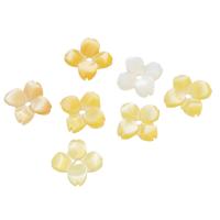 Shell Bead Cap Flower yellow Approx 1mm Sold By PC