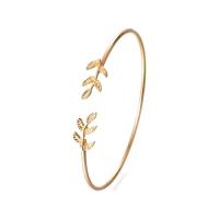 Zinc Alloy Cuff Bangle, forgyldt, for kvinde, flere farver til valg, Længde 21 cm, Solgt af PC