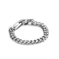 Pulseira de aço titânio, Partículas de aço, polido, comprimento diferente para a escolha & para o homem, cor original, 8.70mm, vendido por PC