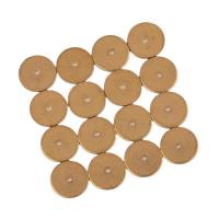 Mosaz Šperky Přívěsky, Flat Round, zlatý, 12x1mm, Cca 100PC/Bag, Prodáno By Bag