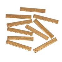 Brass Korut Riipukset, Messinki, Suorakulmio, kultainen, 30x4.50x1mm, N. 100PC/laukku, Myymät laukku