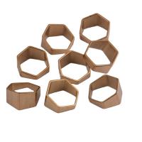 Mässing Länkning ring, Hexagon, gyllene, 19x1mm, Ca 100PC/Bag, Säljs av Bag