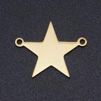 Titanium Steel Pendants Star plated DIY Sold By Bag