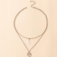 Zink Alloy Smycken Collier, plated, Unisex, silver, Längd 45 cm, Säljs av PC