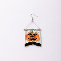 Fashion Fringe Oorbellen, Zinc Alloy, met Seedbead, voor vrouw, gemengde kleuren, 70x42mm, Verkocht door pair