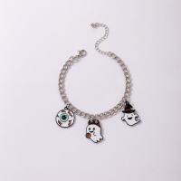 Zinc Alloy Armband, uniseks & Halloween Jewelry Gift & glazuur, gemengde kleuren, Lengte 23 cm, Verkocht door PC