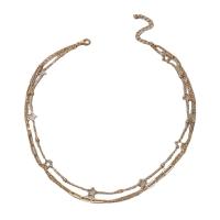 Zink Alloy Smycken Collier, plated, Unisex, gyllene, Längd 40.7 cm, Säljs av PC