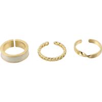 Mode Messing Ring Set, goldfarben plattiert, drei Stücke & einstellbar & für Frau & Emaille, frei von Nickel, Blei & Kadmium, 17mm, Größe:6.5, verkauft von setzen