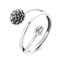 925 Sterling Silver Open Finger Ring Adjustable & for woman original color Sold By PC