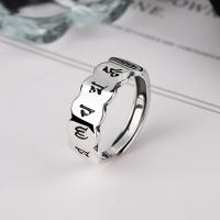 Argent sterling 925 Ouvrir Bague, Réglable & pour femme, couleur originale, Vendu par PC