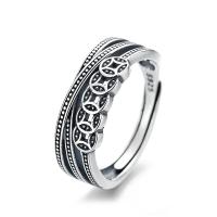 Argent sterling 925 Ouvrir Bague, Réglable & pour femme, couleur originale, Vendu par PC