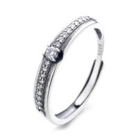 925er Sterling Silber Open -Finger-Ring, Einstellbar & verschiedene Stile für Wahl & Micro pave Zirkonia & für Frau, originale Farbe, verkauft von PC