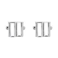 Manchetknopen, Zinc Alloy, platinum plated, voor de mens, 15x15mm, Verkocht door pair