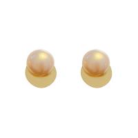 Zinc Alloy Stud Earring with ABS Plastic Pearl high quality plated fashion jewelry & for woman golden Sold By Pair