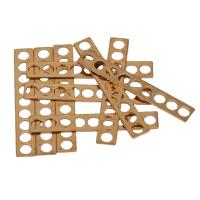 Messing hangers, Rechthoek, hol, gouden, 41x6.20x0.80mm, Ca 100pC's/Bag, Verkocht door Bag