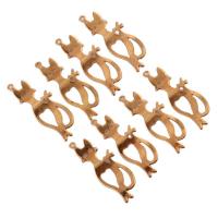 Messing Schmuck Anhänger, Katze, hohl, goldfarben, 29.50x10x0.60mm, ca. 100PCs/Tasche, verkauft von Tasche