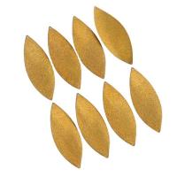 Messing Schmuck Anhänger, Blatt, satiniert, goldfarben, 12.50x35x0.40mm, ca. 100PCs/Tasche, verkauft von Tasche