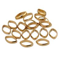 Anel de bronze salto aberto, cobre, Oval, dourado, 13.80x8.70x1mm, Aprox 100PCs/Bag, vendido por Bag