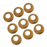 Messing hangers, Donut, frosted, gouden, 17x0.40mm, Ca 100pC's/Bag, Verkocht door Bag