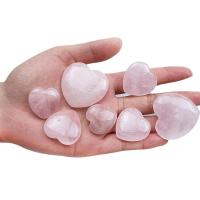 Rose Quartz Dekoration, Hjärta, polerad, olika storlek för val, rosa, 25-40mm, Säljs av PC