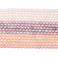 Rice ferskvandskulturperle Beads, Ferskvandsperle, du kan DIY, flere farver til valg, 4-5mm, Solgt Per 14.96 inch Strand