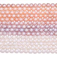 Rice ferskvandskulturperle Beads, Ferskvandsperle, du kan DIY, flere farver til valg, 6-7mm, Solgt Per 14.96 inch Strand