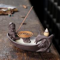 Backflow Incense Burner Purple Clay handmade for home and office & durable & multifunctional Sold By PC