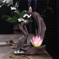 Backflow Incense Burner Purple Clay handmade for home and office & durable & multifunctional Sold By PC