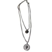 Titanium Steel Necklace plated for woman silver color Length Approx 45 cm Sold By PC