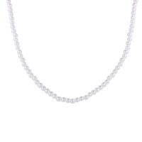 Collier résine, avec alliage de zinc, perle d'imitation & pour femme, blanc, Longueur 43.5 cm, Vendu par PC