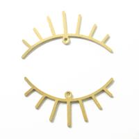 Brass Korut Riipukset, Messinki, kultainen, 36x18x1mm, N. 100PC/laukku, Myymät laukku