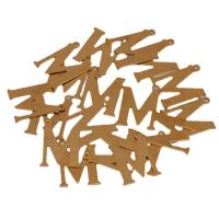 Messing Schmuck Anhänger, Buchstabe M, goldfarben, 14x11x0.50mm, ca. 100PCs/Tasche, verkauft von Tasche