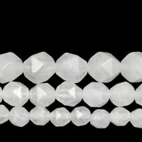 Fehér Chalcedony Üveggyöngy, DIY & különböző méretű a választás & sokoldalú, 6-10mm, Naponta eladott 14.96 inch Strand