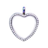 Floating Locket Necklace Zinc Alloy for woman & with rhinestone mixed colors Length 60 cm Sold By PC