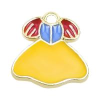 Zinc Alloy émail Pendants, alliage de zinc, couleurs mélangées, 14x13mm, Vendu par PC