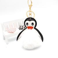 PU Key Lås, med Plush & Zinc Alloy, Penguin, guldfarve belagt, Unisex, flere farver til valg, 80x130mm, Solgt af PC