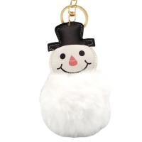 PU Key Lås, med Plush & Zinc Alloy, Snowman, guldfarve belagt, Unisex, flere farver til valg, 80x160mm, Solgt af PC