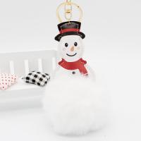 PU Key Lås, med Plush & Zinc Alloy, Snowman, guldfarve belagt, Unisex, flere farver til valg, 80x170mm, Solgt af PC