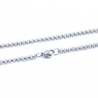 Stainless Steel Chain Ogrlica, 304 nehrđajućeg čelika, pozlaćen, modni nakit, više boja za izbor, 3mm, Dužina 23.62 inčni, 3računala/Torba, Prodano By Torba