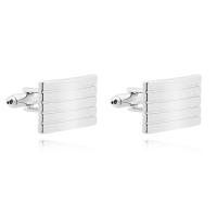 Manchetknopen, Zinc Alloy, platinum plated, voor de mens, 20x14mm, Verkocht door pair