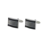 Gemelos, aleación de zinc, chapado en color de platina, para hombre & esmalte, más colores para la opción, 19x14mm, agujero:aproximado 1.7mm, Vendido por Par