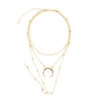 Mode Multi laag ketting, Zinc Alloy, plated, multilayer & voor vrouw, meer kleuren voor de keuze, Verkocht door PC